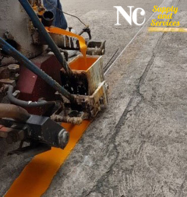 รับตีเส้นจราจร ตีเส้นในโรงงาน งานสัญลักษณ์จราจร